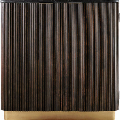 Nems - 500547 by Surya in wood finish. Made from top: marble, base: mango wood, brass in a modern style.