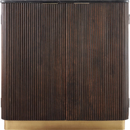 Nems - 500547 by Surya in wood finish. Made from top: marble, base: mango wood, brass in a modern style.