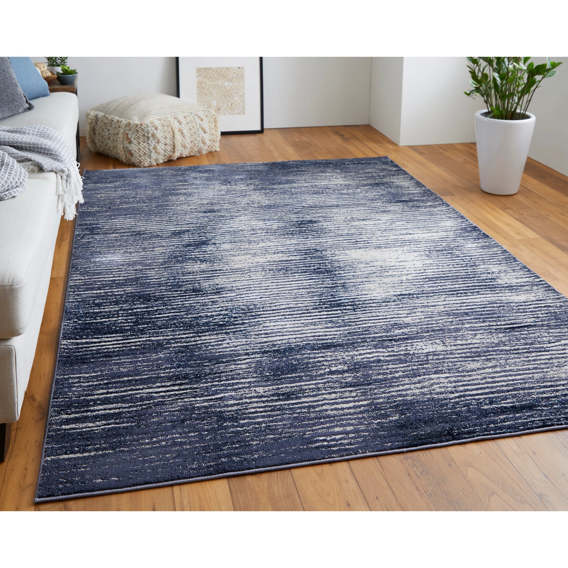 Indio Gradient & Rug - 39GXF by Feizy in blue, gray, ivory. Made from unique in a unique style.