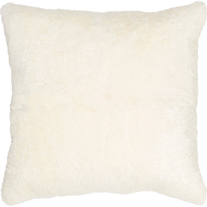 Northland Pillow - 22195 by Surya in cream. Made from front: 100% leather, back: 100% cotton in a modern style.