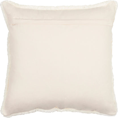 Northland Pillow - 22195 by Surya in cream. Made from front: 100% leather, back: 100% cotton in a modern style.