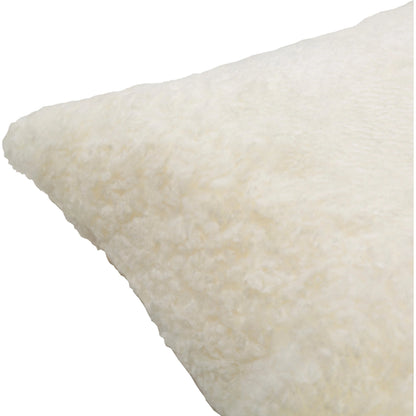 Northland Pillow - 22195 by Surya in cream. Made from front: 100% leather, back: 100% cotton in a modern style.
