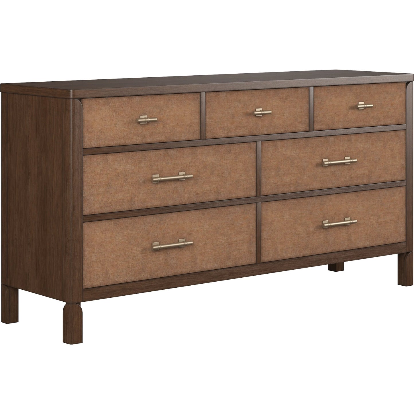 001 SI-2514226 | Primary Silo | Verge Woven Dresser by A.R.T. Furniture in handcrated walnut. Made from poplar solids, flat cut walnut veneers in a traditional style.