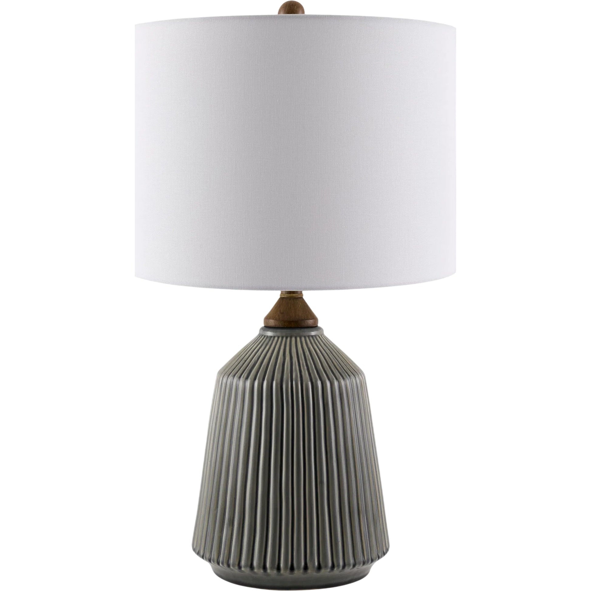 Lennon Accent Table Lamp by Livabliss in glazed, painted. Made from ceramic, resin, linen, polyester, plastic in a unique style.