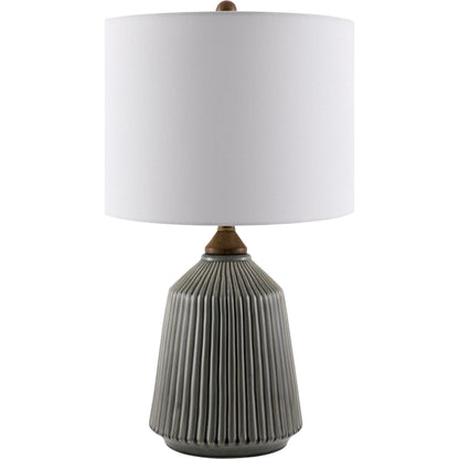 Lennon Accent Table Lamp by Livabliss in glazed, painted. Made from ceramic, resin, linen, polyester, plastic in a unique style.