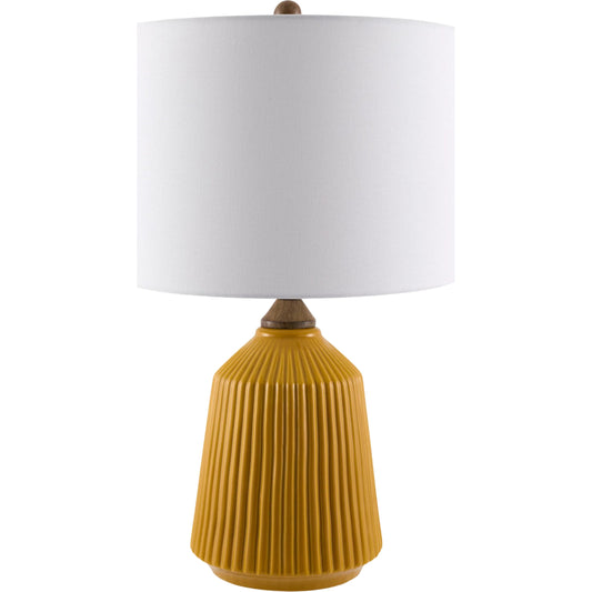 Lennon Accent Table Lamp by Livabliss in glazed, painted. Made from ceramic, resin, linen, polyester, plastic in a unique style.