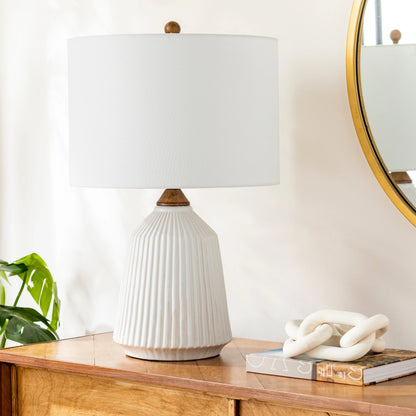 Lennon - 31039 by Livabliss in glazedbrushed. Made from shade (outside): linen, shade (inside): polyester, body: ceramic, finial: iron, finial: metal, harp: iron in a modern style.