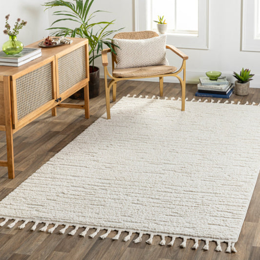 Nora Rug by Livabliss in light gray, cream. Made from 100% polypropylene in a modern style.