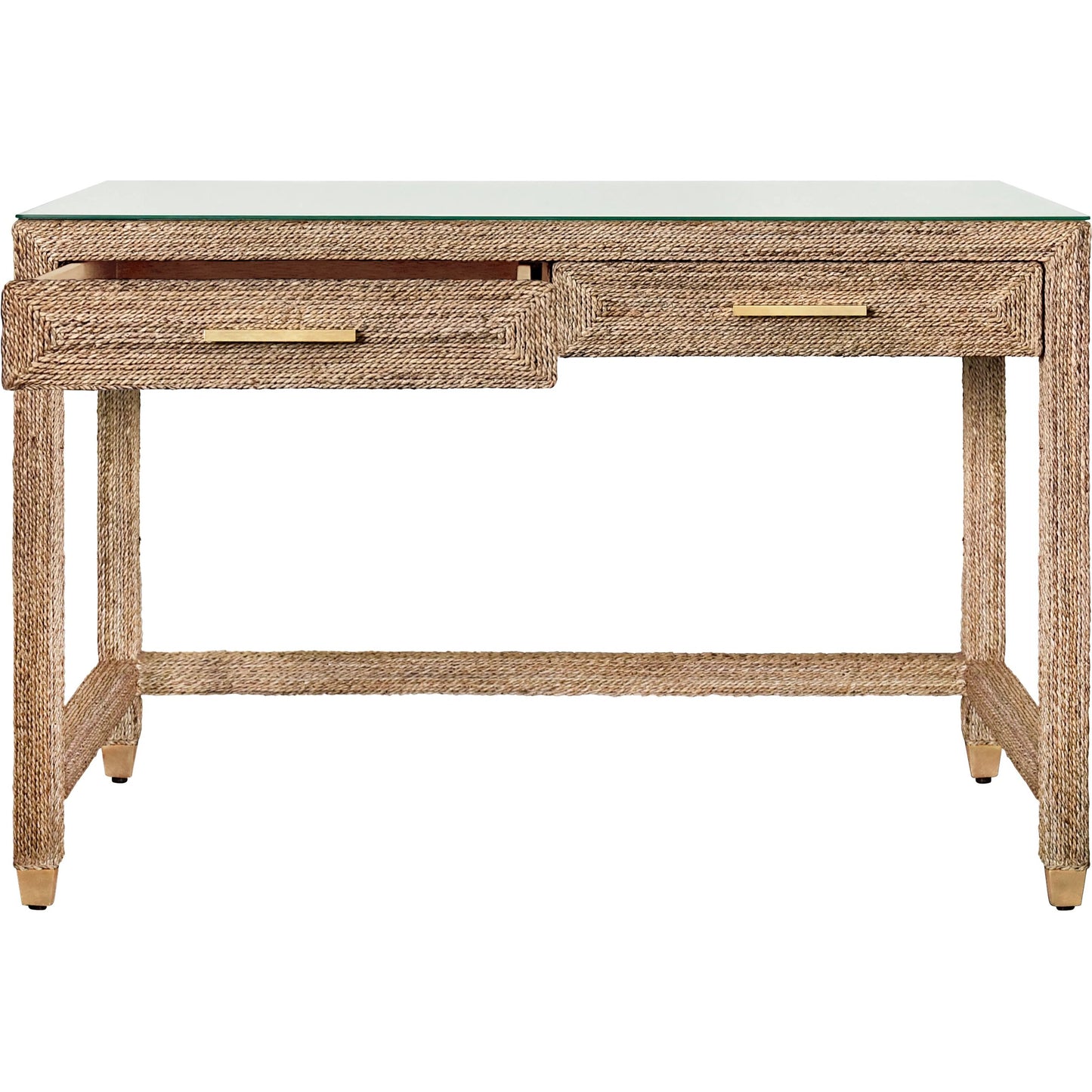 002 SI-2441151 | Additional Silo | Noble Two Drawer Desk by Worlds Away in natural. Made from unique in a rustic style.