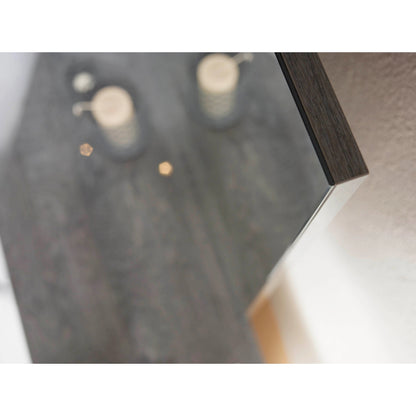 Noble Mirror by Essentials For Living in gray birch high gloss. Made from mirror in a modern style.