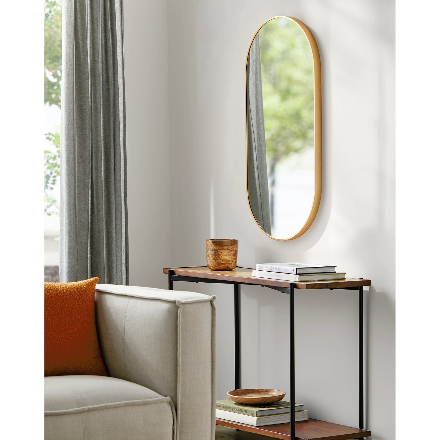 003 SI-2099894 | Lifestyle | Ceraon Mirror - 525263 by Surya in gold and brushed. Made from aluminum in a modern style.