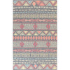 Dark Brown, Rose, Yellow, Mauve, Tan, Ice Blue / 2' x 3'