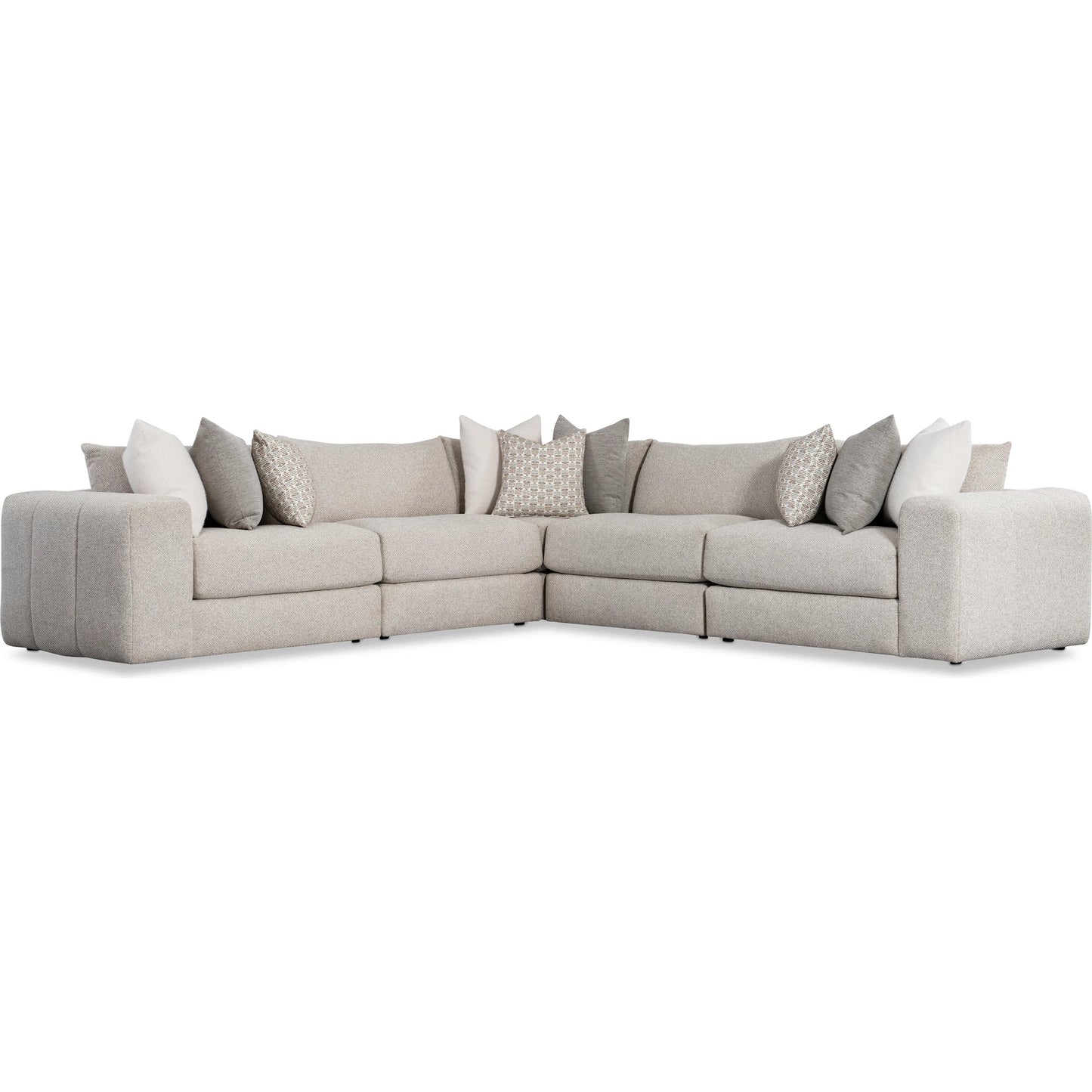 001 SI-2524043 | Primary Silo | Vista 5-Piece Fabric Sectional by Bernhardt in beige. Made from fabric in a transitional style.