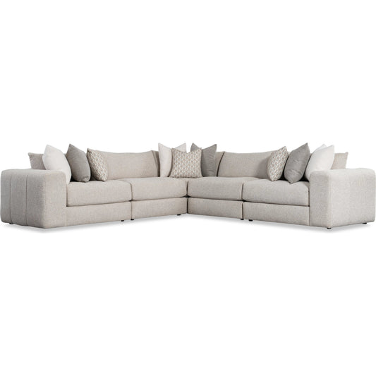 Vista 5-Piece Fabric Sectional by Bernhardt in beige. Made from fabric in a transitional style.