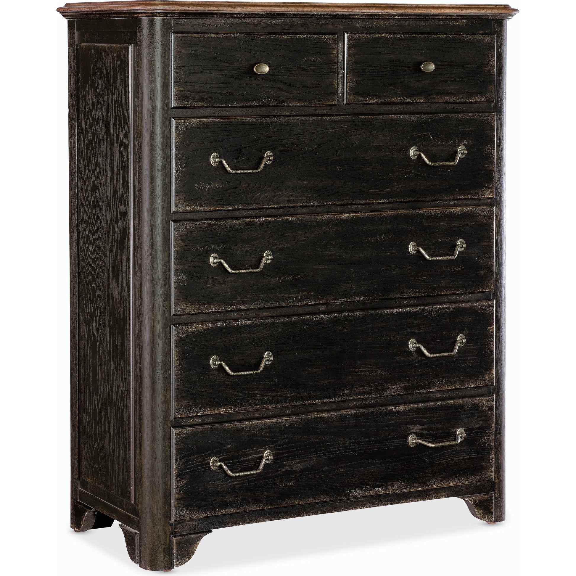 Americana Dresser by Hooker Furniture. Made from oak veneers with solid-wood edge top in a cottage & farmhouse style.