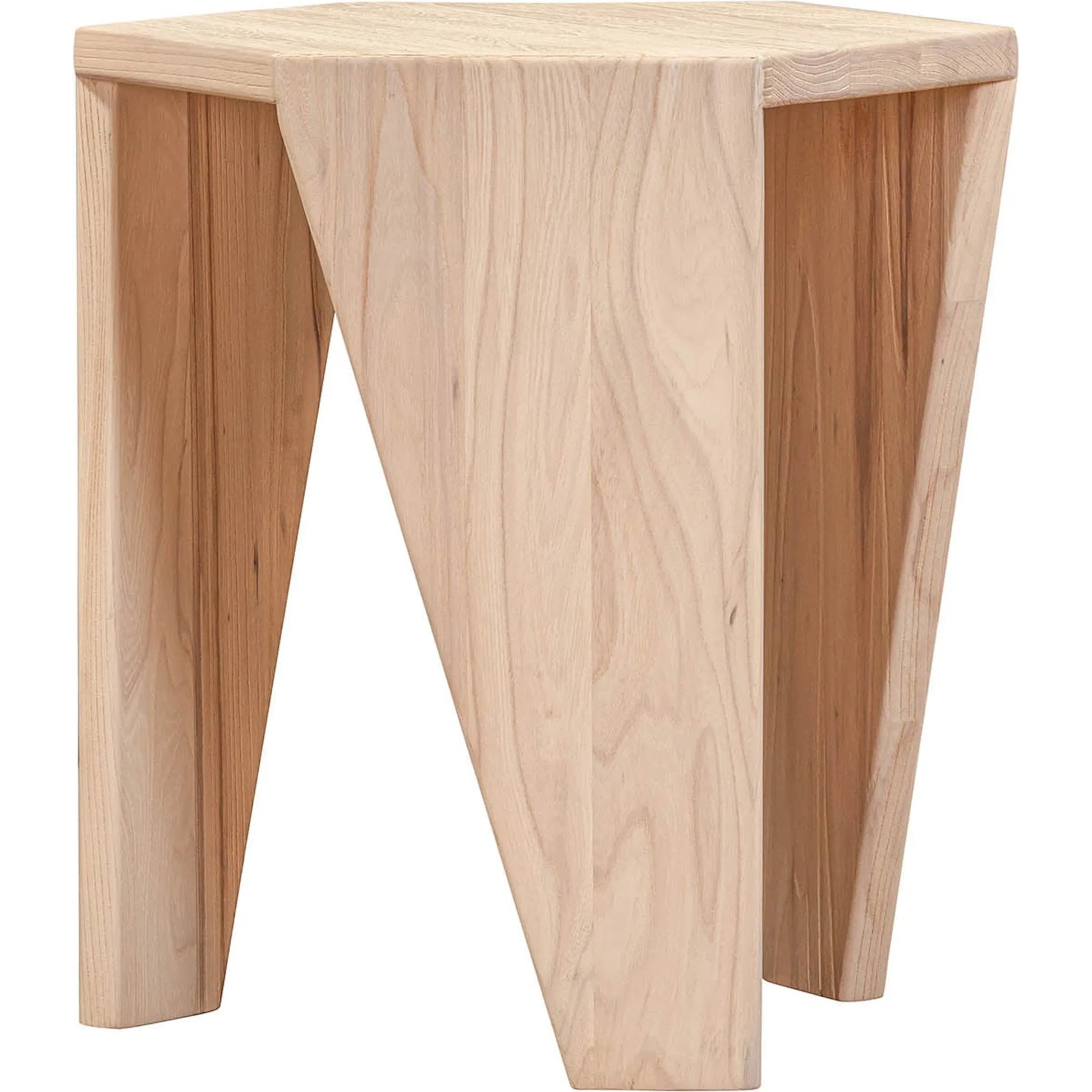 Nordic Side Table by LH Imports in sandblast white elm. Made from rustic elm in a unique style.