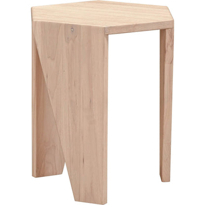 Nordic Side Table by LH Imports in sandblast white elm. Made from rustic elm in a unique style.