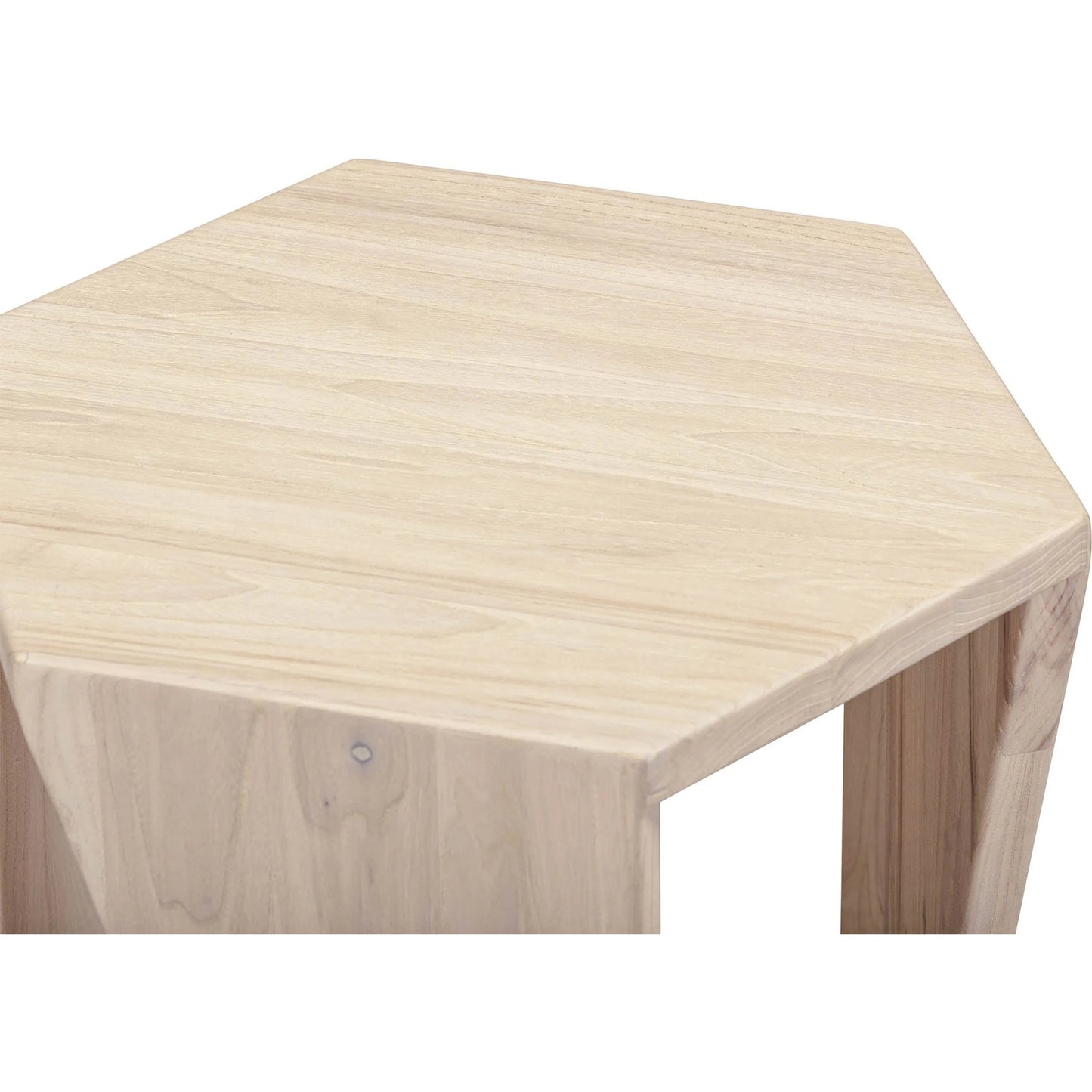 006 SI-2527536 | Closeup | Nordic Side Table by LH Imports in sandblast white elm. Made from rustic elm in a unique style.