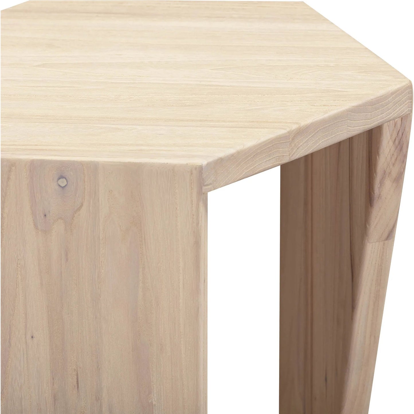 007 SI-2527536 | Closeup | Nordic Side Table by LH Imports in sandblast white elm. Made from rustic elm in a unique style.