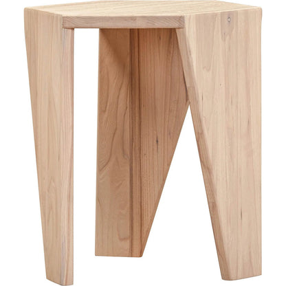 Nordic Side Table by LH Imports in sandblast white elm. Made from rustic elm in a unique style.