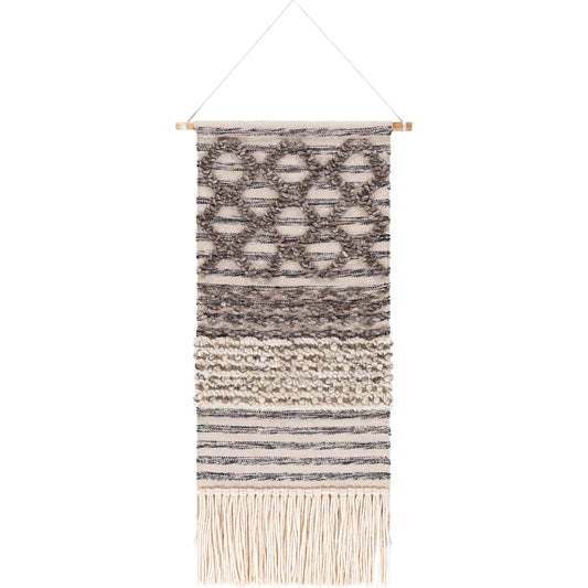 Nordia - 25344 by Livabliss in light beige, black. Made from 50% cotton, 30% wool, 10% polyester, 10% viscose, 100% wood in a eclectic & global style.