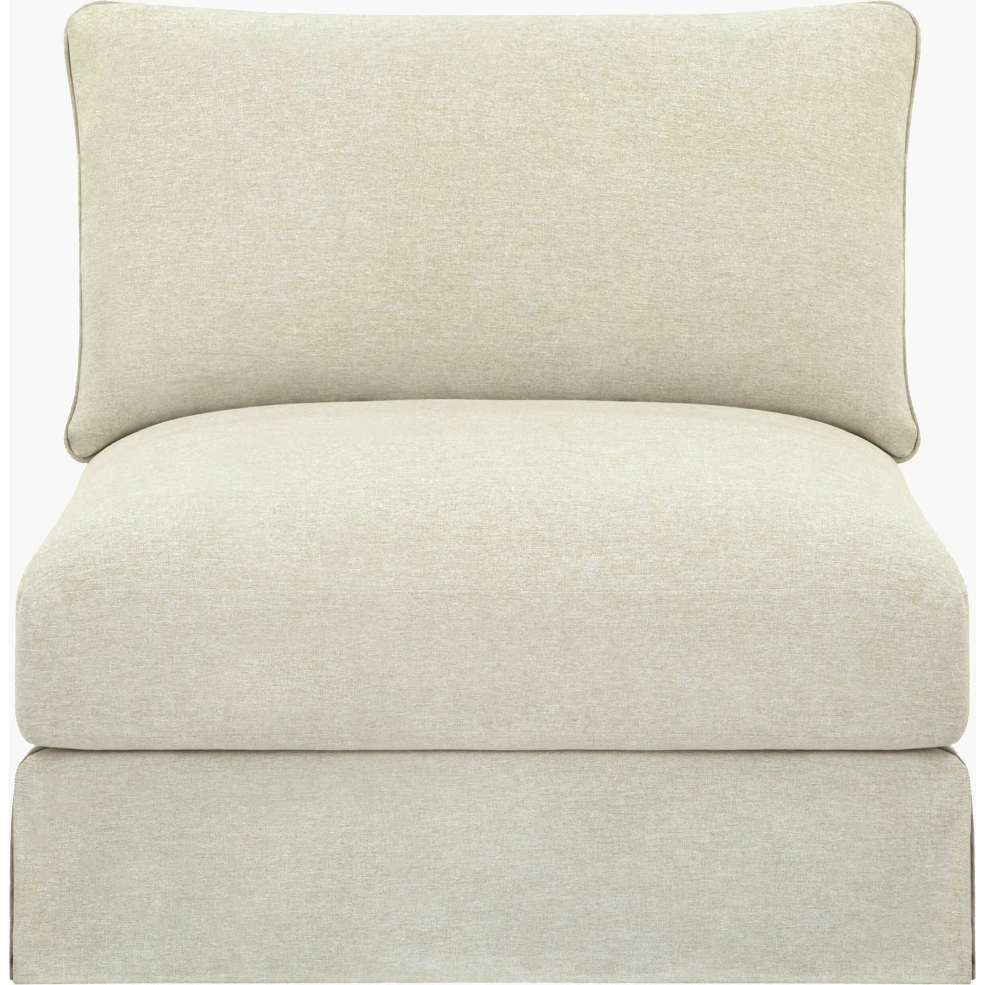 Elenora Modular Chair by Surya in taupe. Made from polyester, rubber wood, polyurethane foam in a unique style.