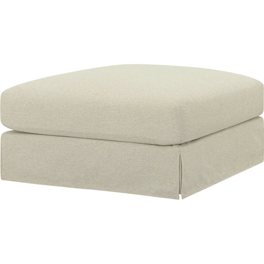 Elenora Ottoman by Surya in taupe. Made from polyester, rubber wood, polyurethane foam in a unique style.