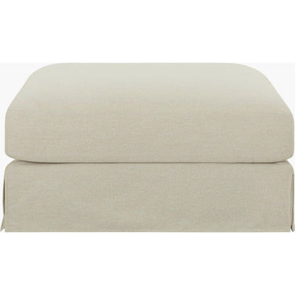 Elenora Ottoman by Surya in taupe. Made from polyester, rubber wood, polyurethane foam in a unique style.