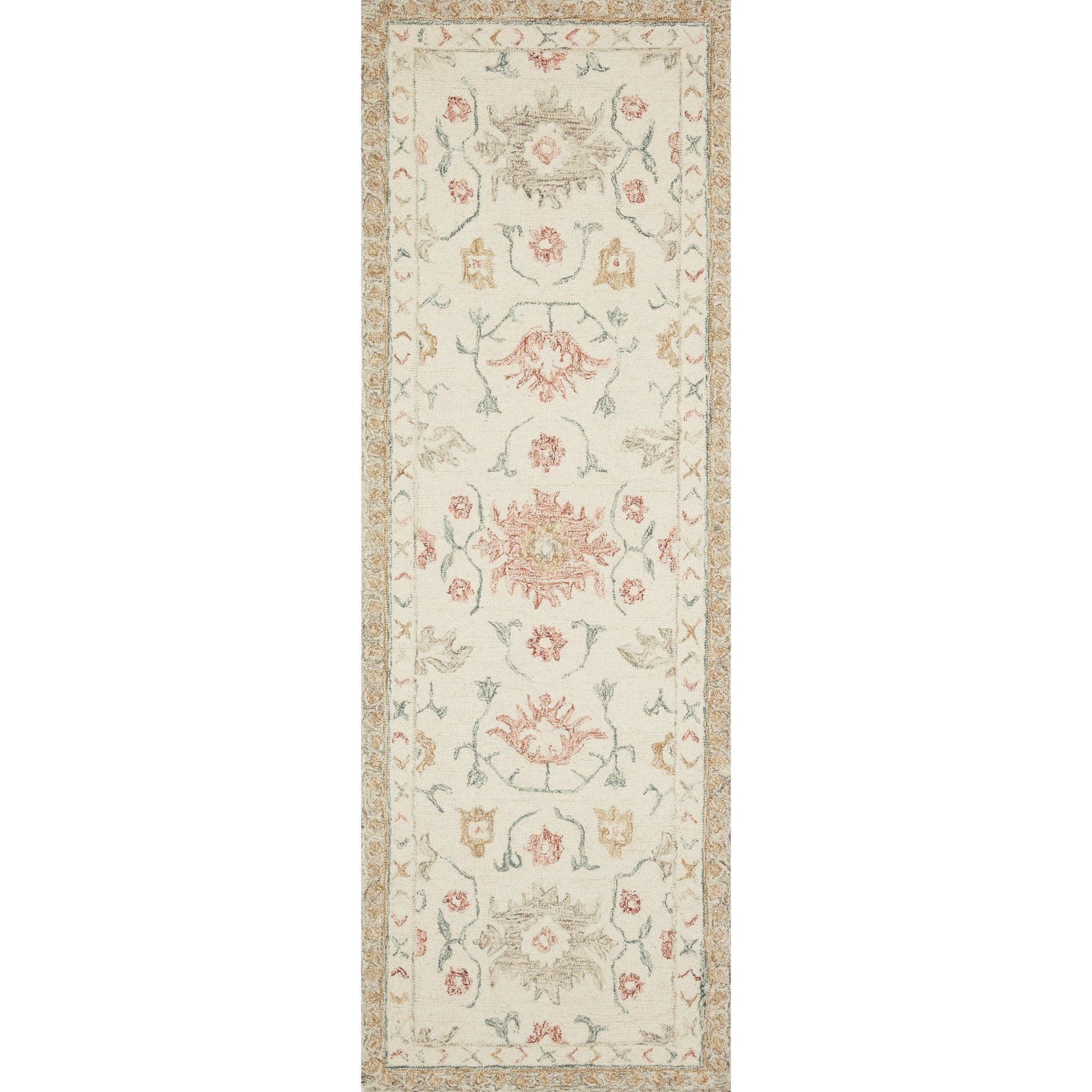 Norabel Eleanor Rug by Loloi in ivory, rust. Made from 100% wool in a transitional style.