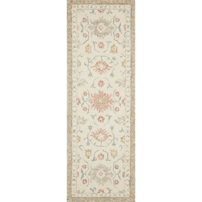 Norabel Eleanor Rug by Loloi in ivory, rust. Made from 100% wool in a transitional style.