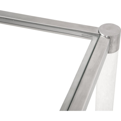 Nouveau Console Table by Essentials For Living in brass, clear. Made from metal, acrylic, glass in a transitional style.