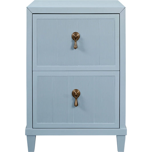 Novalie Two Drawer Side Table by Worlds Away. Made from unique in a unique style.
