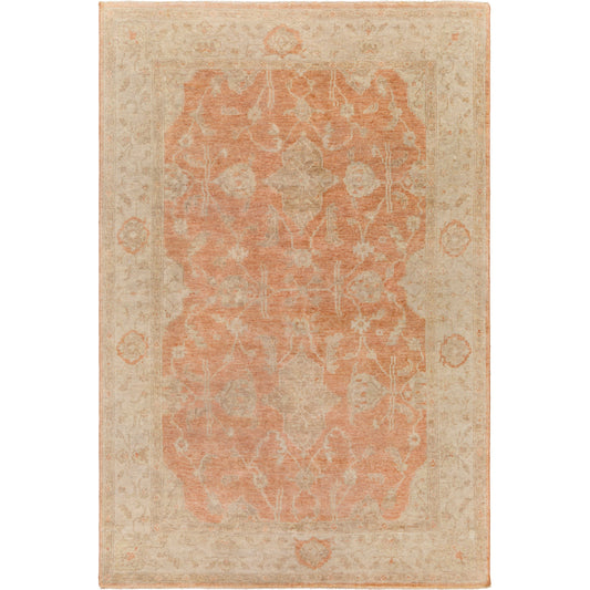 Normandy Rug - 13138 by Surya in light gray, beige, dusty pink. Made from 100% wool in a unique style.