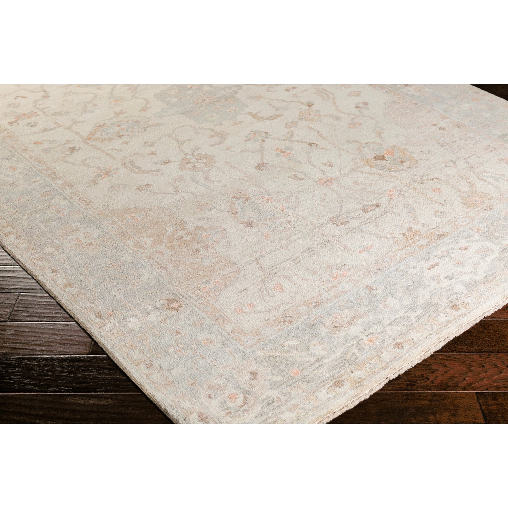 Normandy Rug - 13139 by Surya in light gray, light sage, cream, tan, medium brown. Made from unique in a unique style.