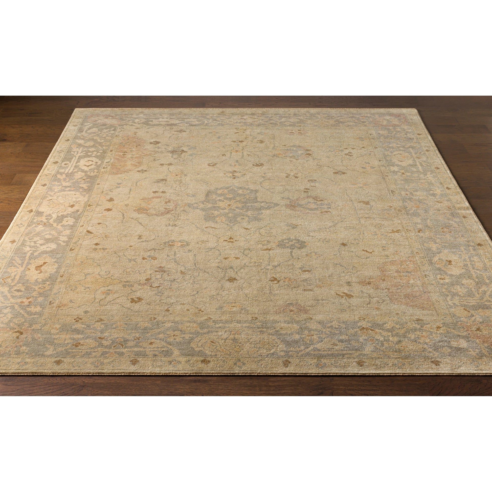 Normandy Rug - 13139 by Surya in light gray, light sage, cream, tan, medium brown. Made from unique in a unique style.