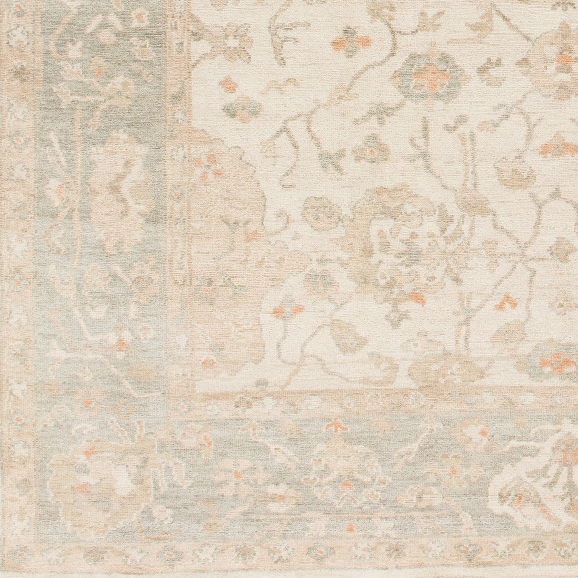 Normandy Rug - 13139 by Surya in light gray, light sage, cream, tan, medium brown. Made from unique in a unique style.