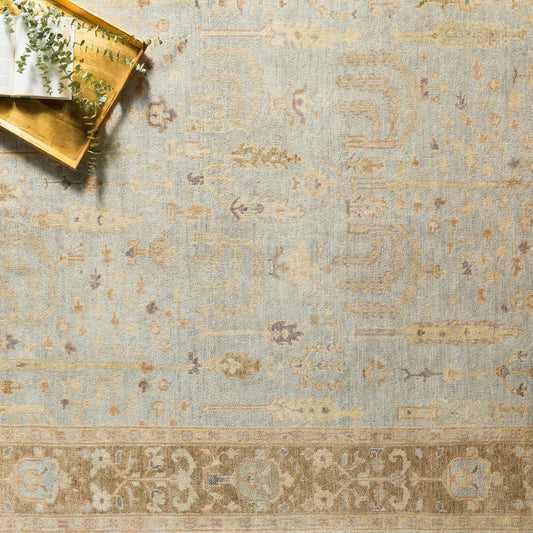 Normandy Rug - 13140 by Surya in light gray, sea foam. Made from 100% wool in a unique style.