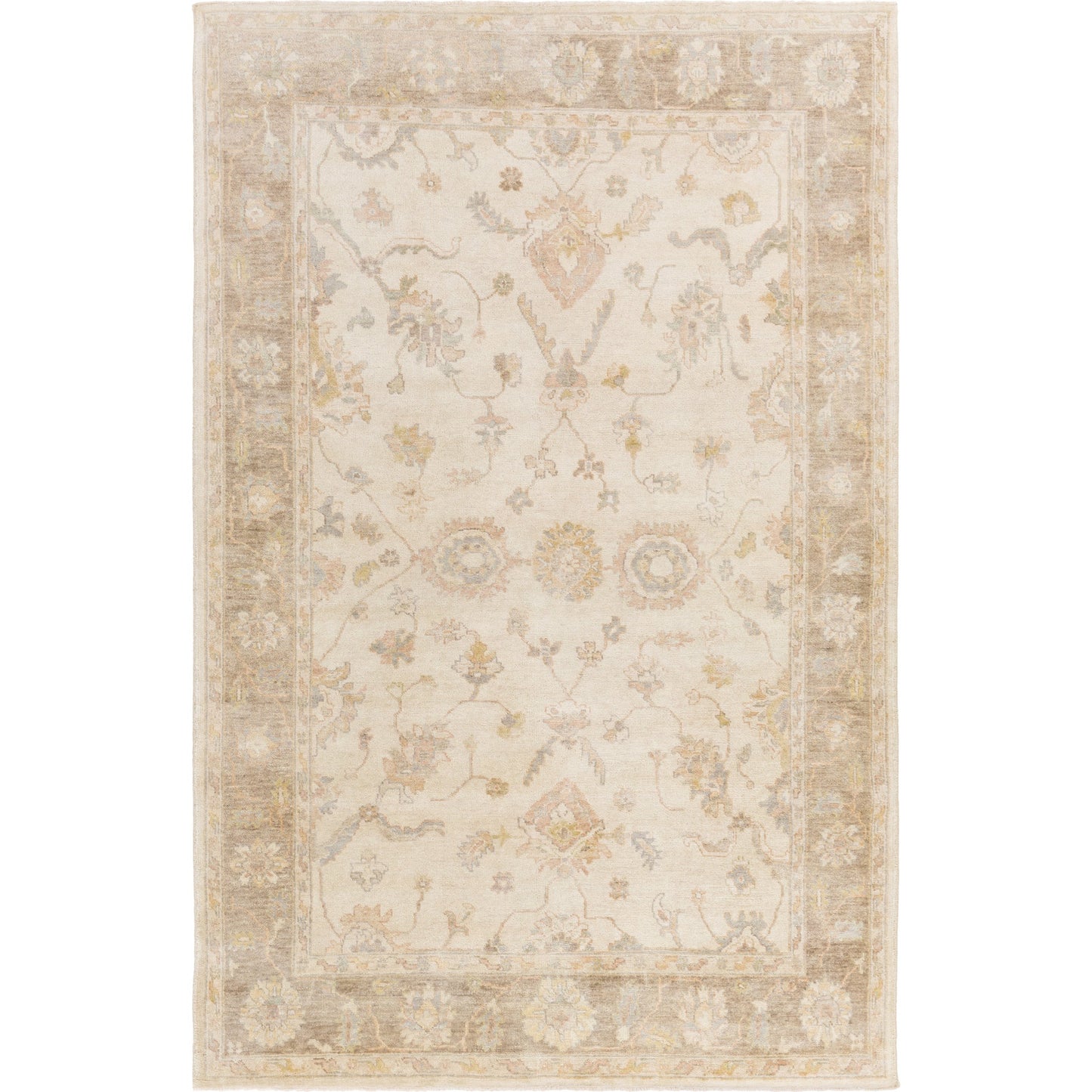 001 74208-27099,74208-27100 | Primary Silo | Normandy Rug - 14849 by Surya in light gray, taupe, wheat, blush, seafoam. Made from 100% wool in a unique style.