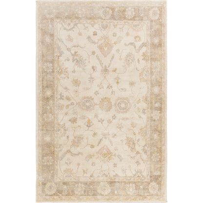Normandy Rug - 14849 by Surya in light gray, taupe, wheat, blush, seafoam. Made from 100% wool in a unique style.