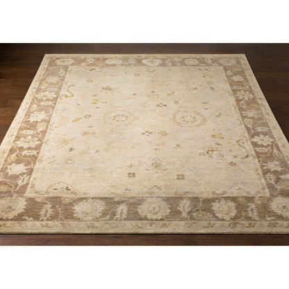 Normandy Rug - 14849 by Surya in light gray, taupe, wheat, blush, seafoam. Made from 100% wool in a unique style.