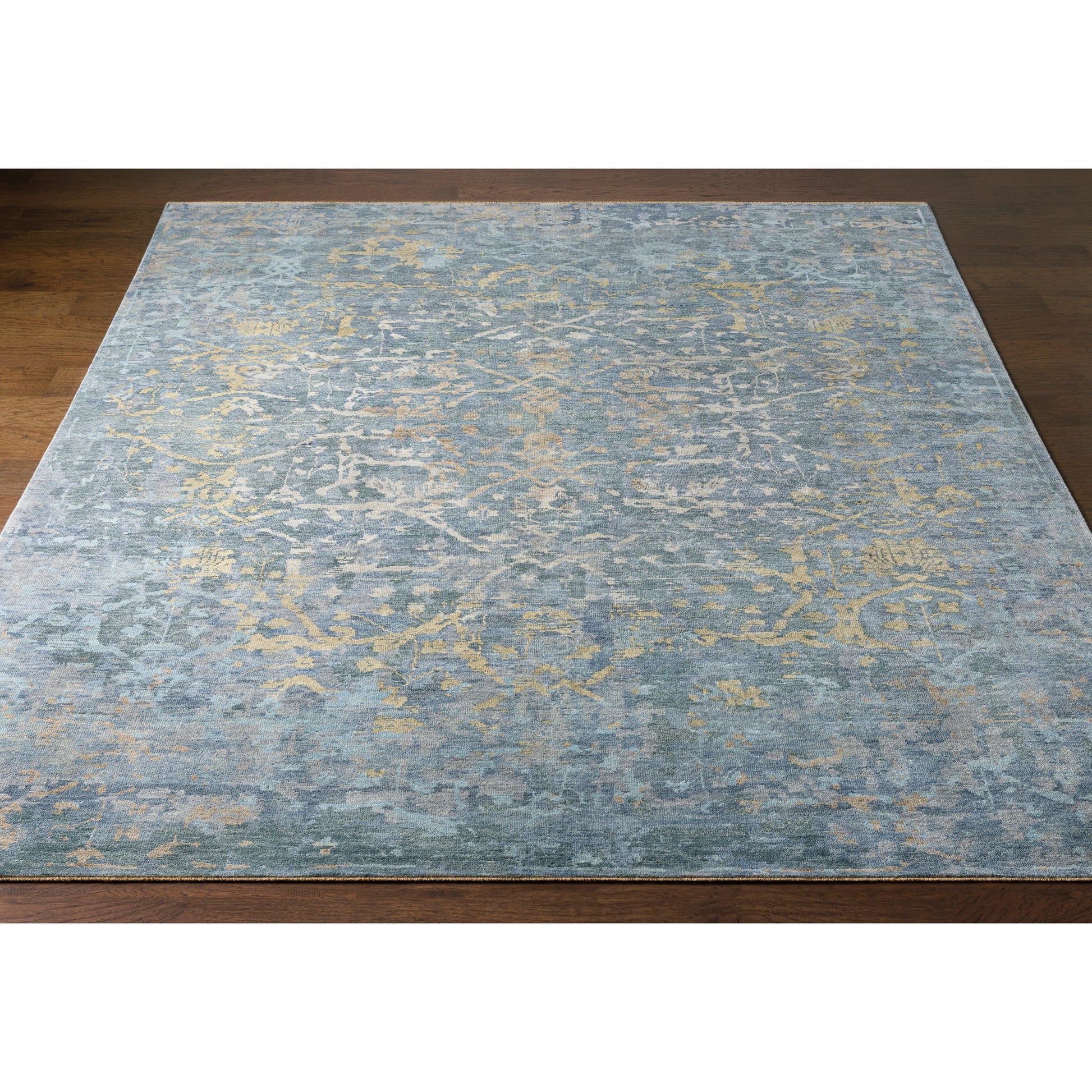 Normandy Rug - 23602 by Surya in blue, dusty sage, wheat, light blue, tan, light beige. Made from 100% wool in a unique style.