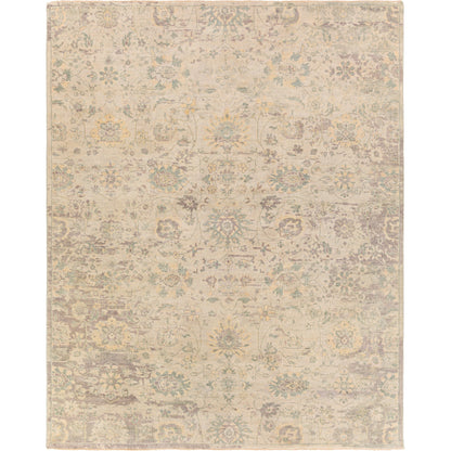 Normandy Rug - 23603 by Surya in wheat, light sage, teal, lavender. Made from 100% wool in a unique style.