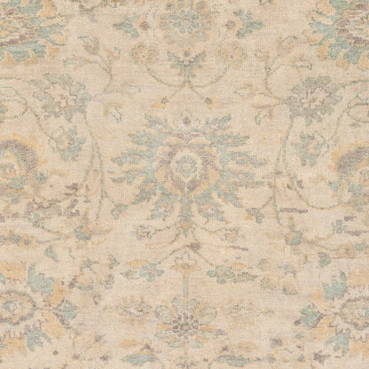 Normandy Rug - 23603 by Surya in wheat, light sage, teal, lavender. Made from 100% wool in a unique style.