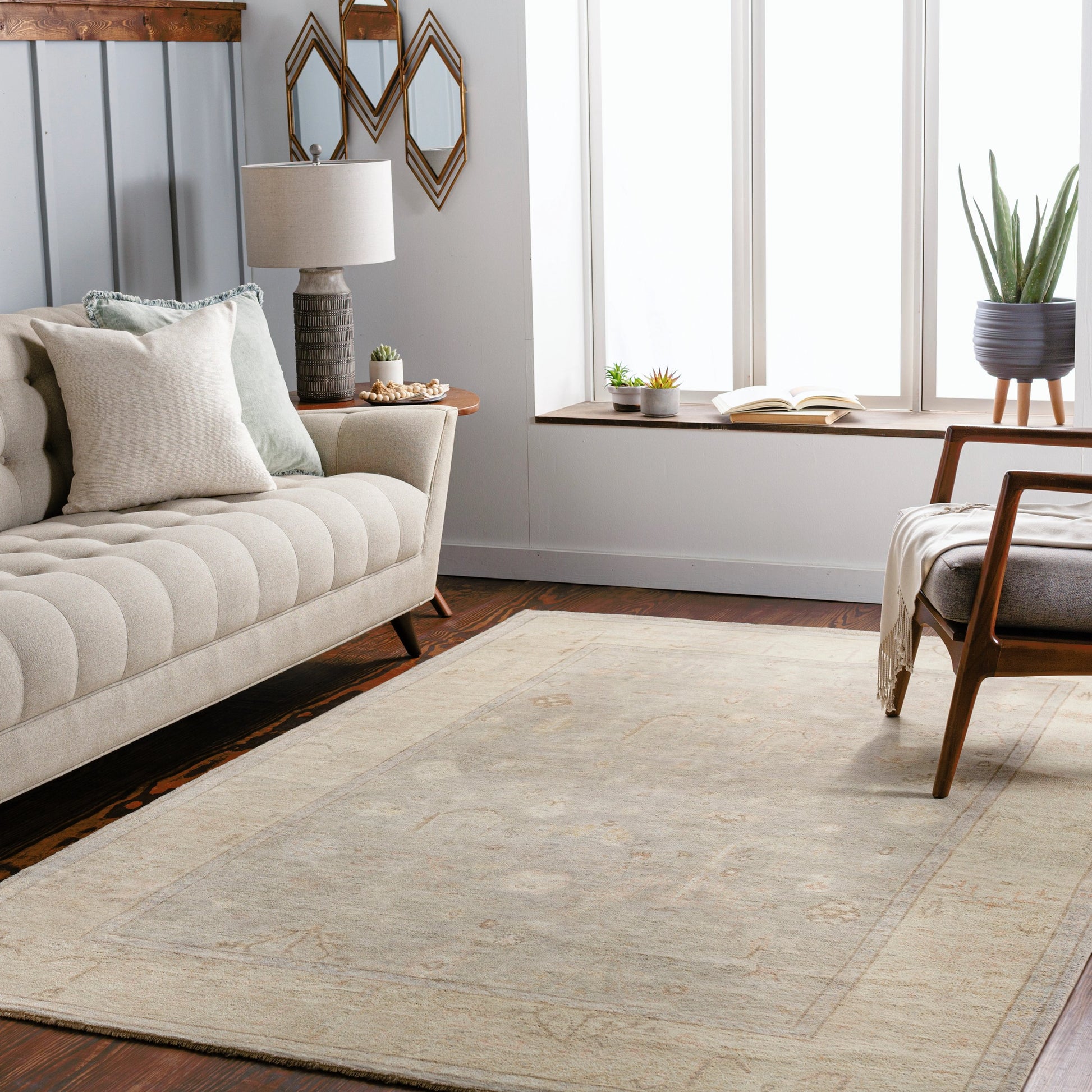 Normandy Rug - 25929 by Surya in gray, medium gray, beige, slate, dark brown, wheat. Made from unique in a unique style.