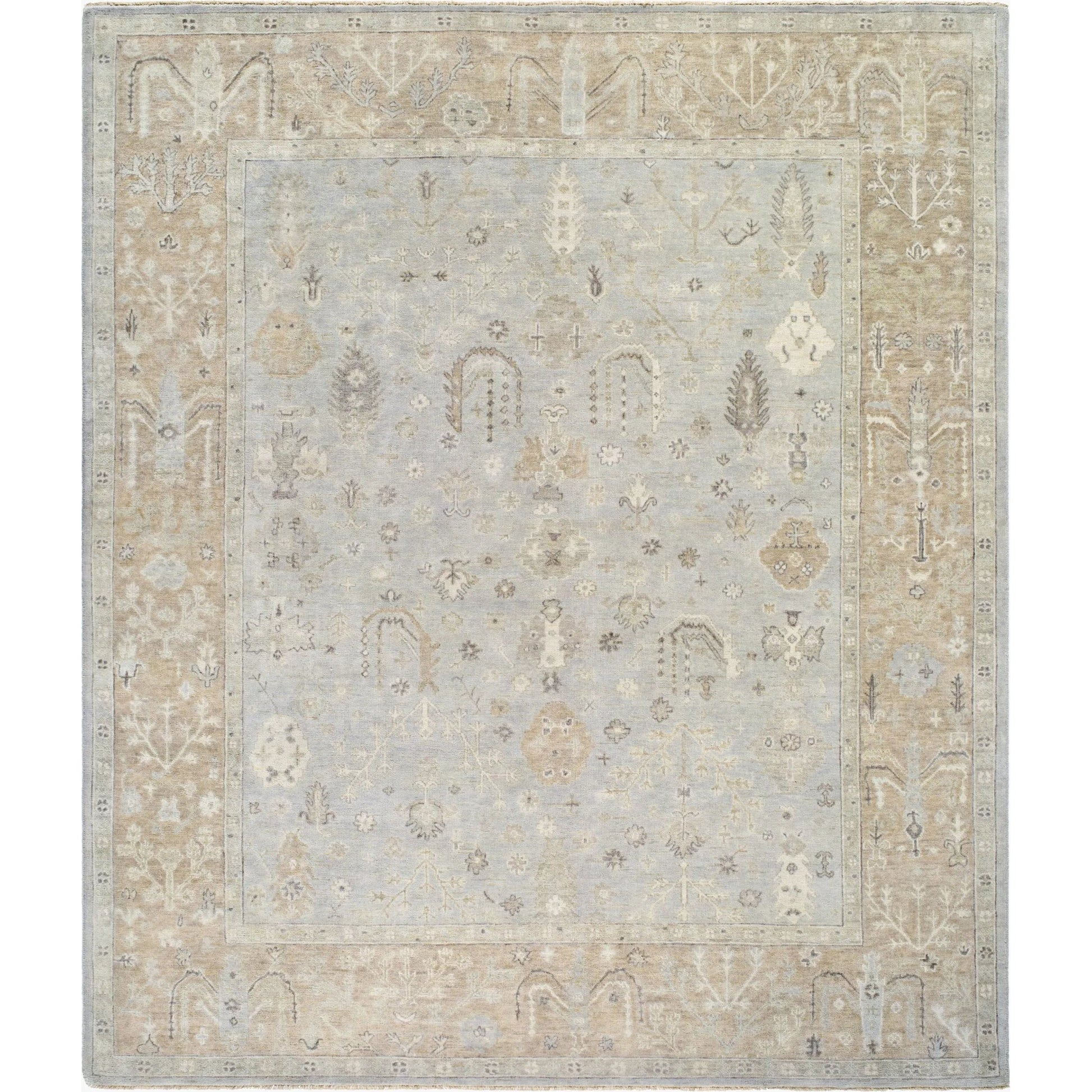 Normandy Rug - 526975 by Surya in sage, mist, sandstone, ivory, pale gold. Made from face: 100% wool, warp: 100% cotton in a unique style.