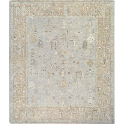Normandy Rug - 526975 by Surya in sage, mist, sandstone, ivory, pale gold. Made from face: 100% wool, warp: 100% cotton in a unique style.