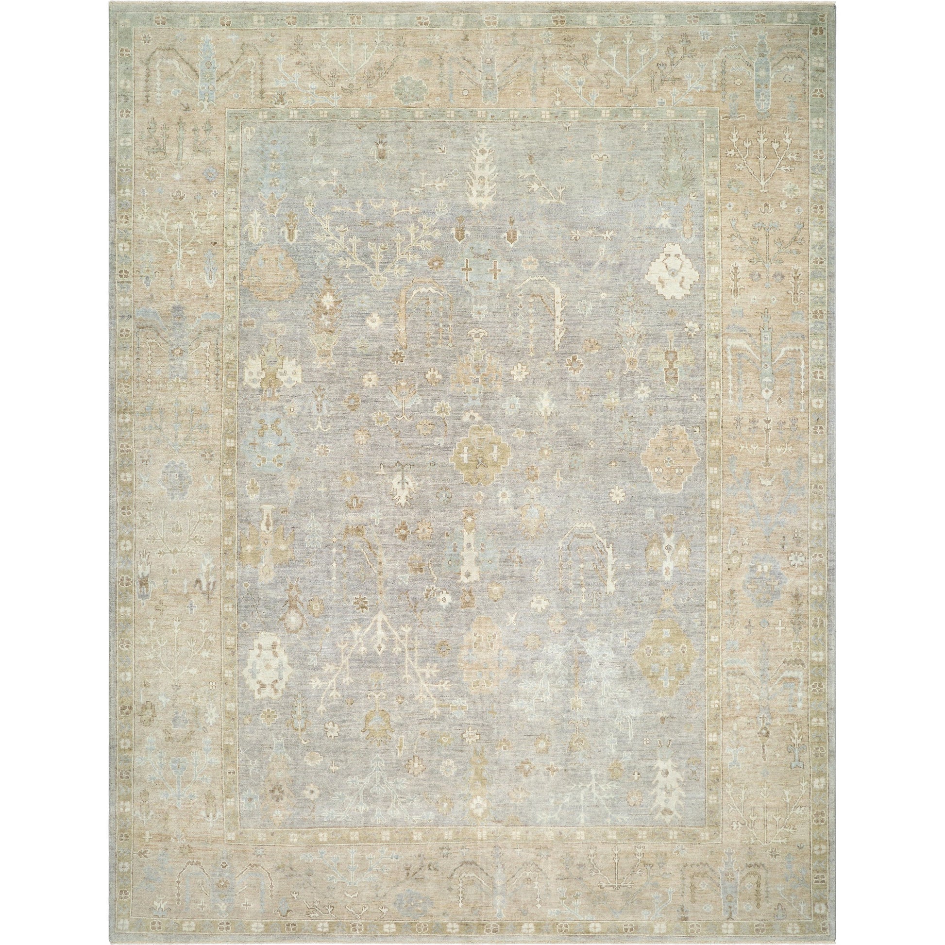 Normandy Rug - 526975 by Surya in sage, mist, sandstone, ivory, pale gold. Made from face: 100% wool, warp: 100% cotton in a unique style.