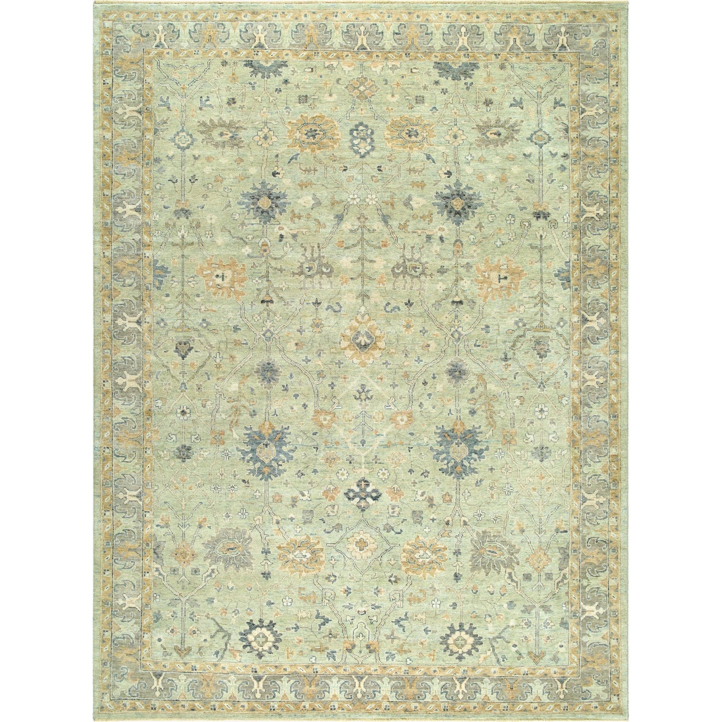 001 SI-2459618,SI-2459619,SI-2459620,SI-2459621,SI-2459622 | Primary Silo | Normandy NOY-8014 Rug by Surya in sage, slate blue, sandstone, ivory, charcoal. Made from wool in a unique style.