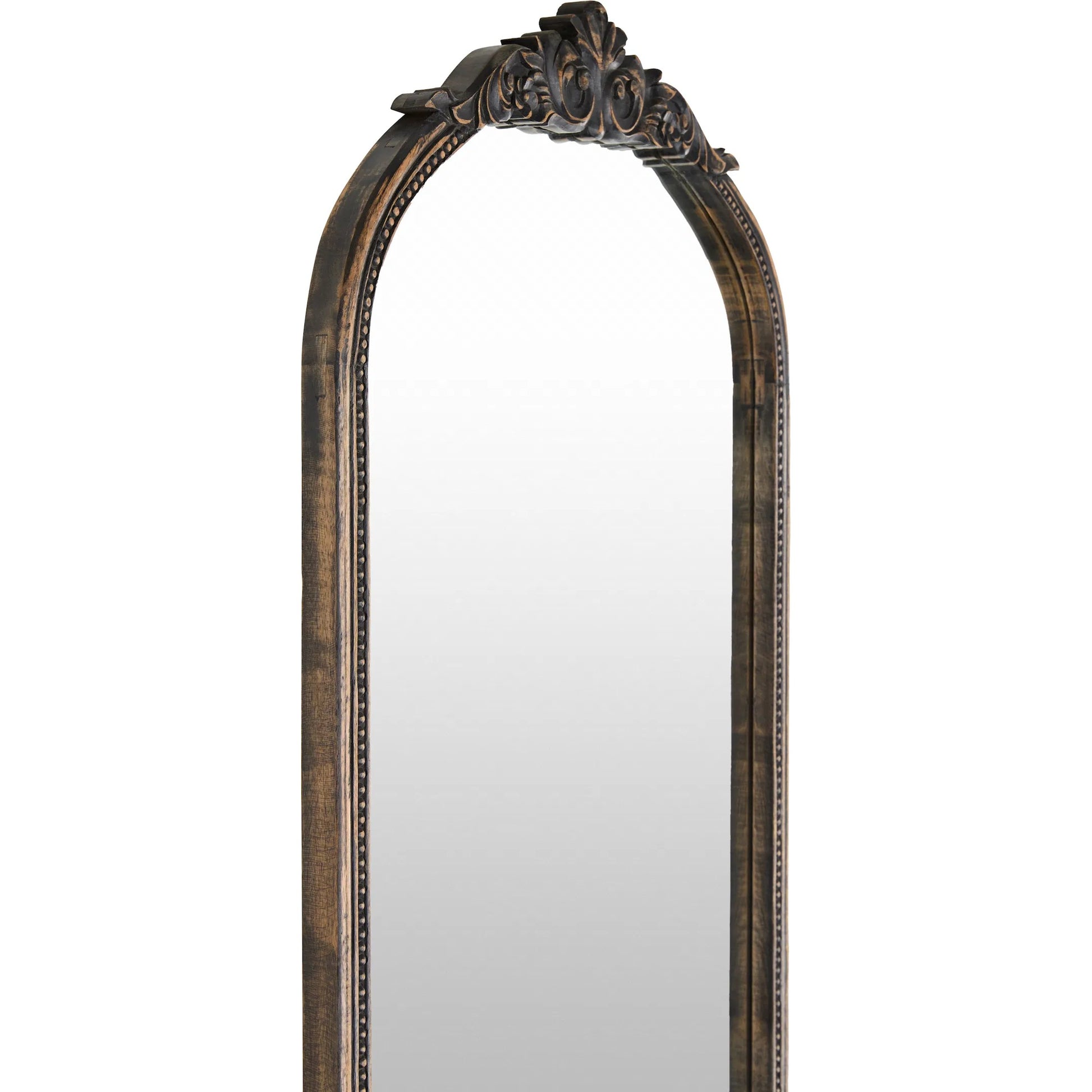 Noya Full Length Mirror by Livabliss in antiqued. Made from mango wood in a traditional style.