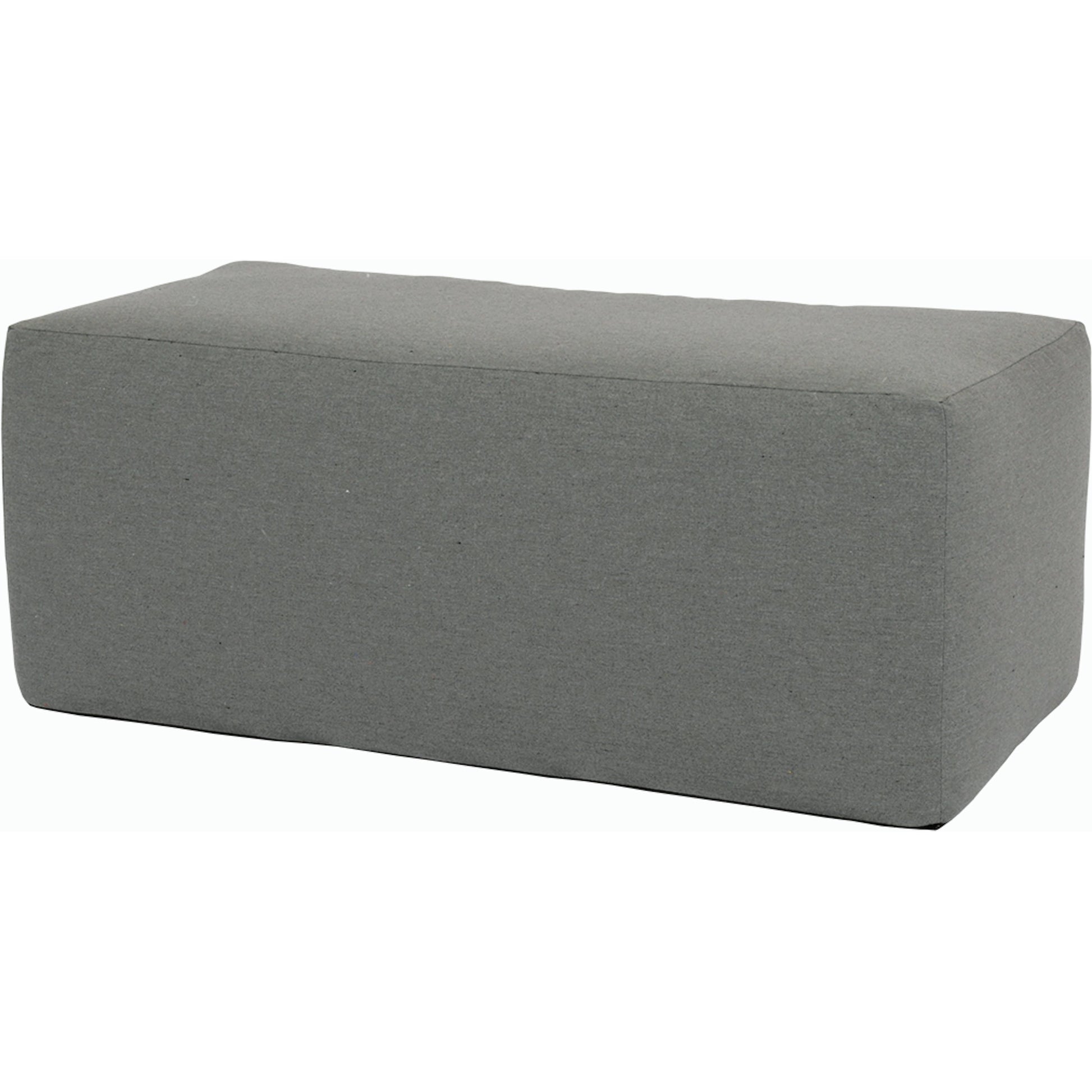 Rectangle Outdoor Coffee Table/Ottoman by Sunset West in granite. Made from sunbrella in a modern style.